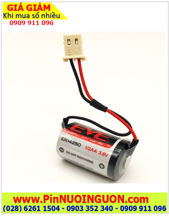 EVE ER14250 (ZẮC CẮM), Pin nuôi nguồn PLC EVE ER14250 lithium 3.6V 1/2AA 1200mAh chính hãng